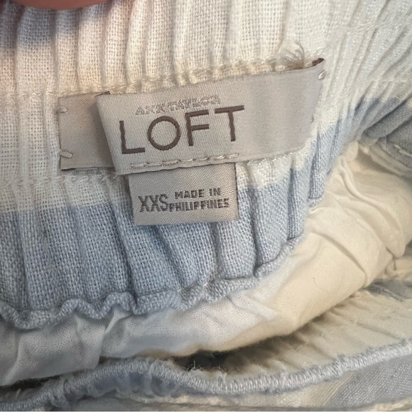 {Loft} Blue and Off-White Striped Linen Skirt - Picture 6 of 7